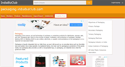 Desktop Screenshot of packaging.indiabizclub.com