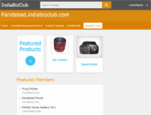 Tablet Screenshot of faridabad.indiabizclub.com