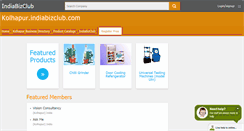 Desktop Screenshot of kolhapur.indiabizclub.com