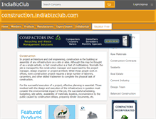 Tablet Screenshot of construction.indiabizclub.com